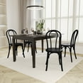 thumbnail image 1 of Emma + Oliver Set of 2 Solid Wood Thonet Style Stack Dining Chairs with Black Finish, 1 of 12
