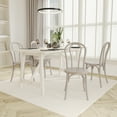 thumbnail image 1 of Emma + Oliver Set of 2 Solid Wood Thonet Style Stack Dining Chairs with White Wash Finish, 1 of 12