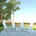 thumbnail image 1 of Emma + Oliver Set of 4 Classic All-Weather Poly Resin Rocking Adirondack Chairs in White with Matching Side Table for Year Round Use, 1 of 11