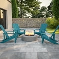 thumbnail image 1 of Emma + Oliver Set of 4 Outdoor Sea Foam All-Weather Poly Resin Wood Adirondack Chairs, 1 of 13