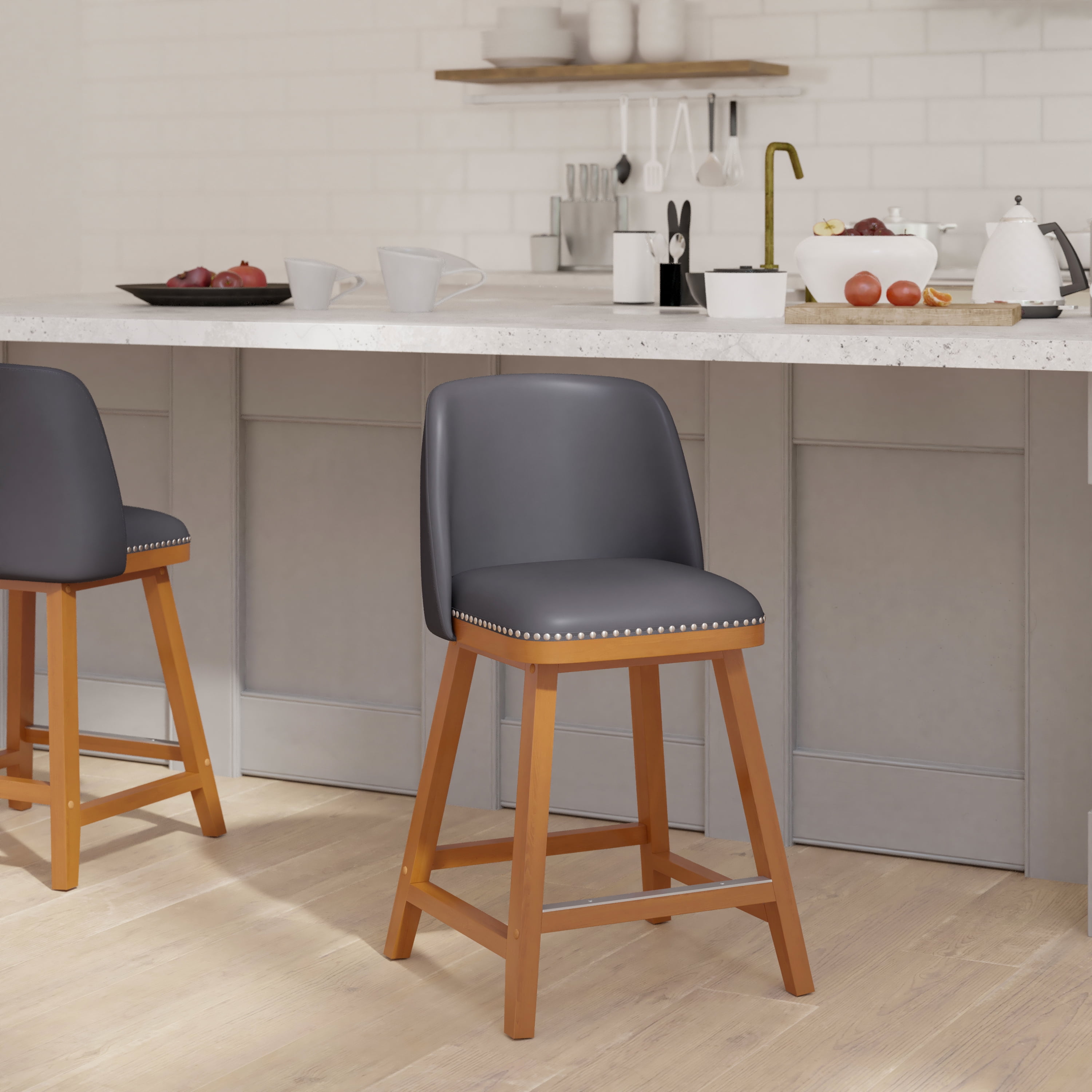Set of two bar stools with backs discount