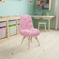 thumbnail image 1 of EMMA OLIVER haggy Fur Light Accent Chair Scoop Kids Pink Ages 5 to Kids, 1 of 12