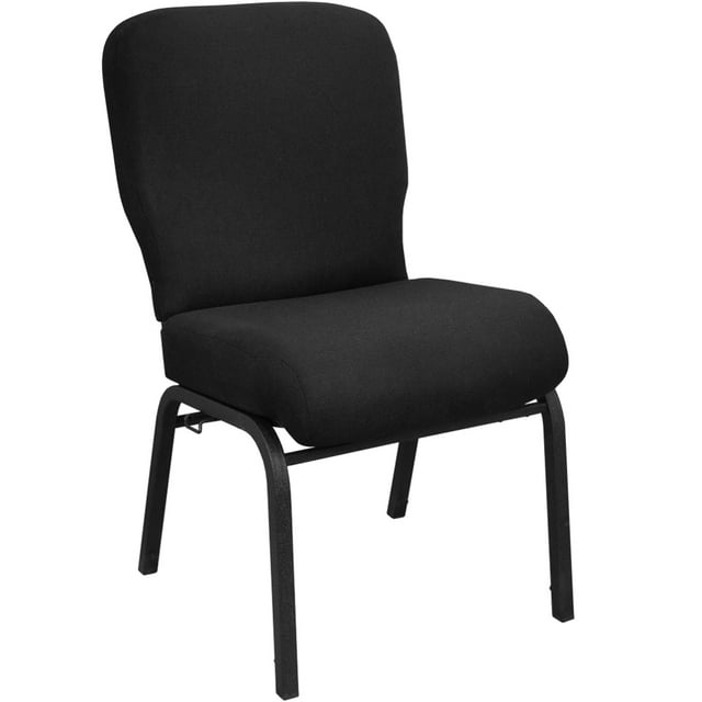 Emma + Oliver Signature Elite Black Church Chair - 20 in. Wide