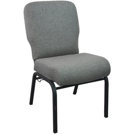 Emma + Oliver Signature Elite Charcoal Gray Church Chair - 20 in. Wide