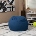 thumbnail image 1 of Emma + Oliver Small Denim Refillable Bean Bag Chair for Kids and Teens, 1 of 10