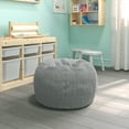 thumbnail image 1 of Emma + Oliver Small Gray Faux Sherpa Refillable Bean Bag Chair for Kids and Teens, 1 of 9