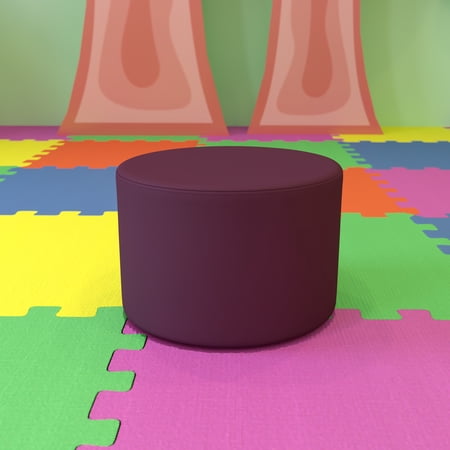 Emma + Oliver Soft Seating Flexible Circle for Classrooms - 12" Seat Height (Purple)