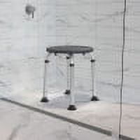 Emma + Oliver Tool-Free 300 Lb. Capacity, Adjustable Gray Bath & Shower Stool