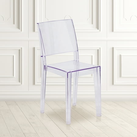 Emma + Oliver Transparent Stacking Side Chair