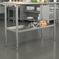 thumbnail image 1 of Emma + Oliver Under Shelf for Prep and Work Tables - Adjustable Galvanized Lower Shelf for 24" x 48" Stainless Steel Tables, 1 of 10