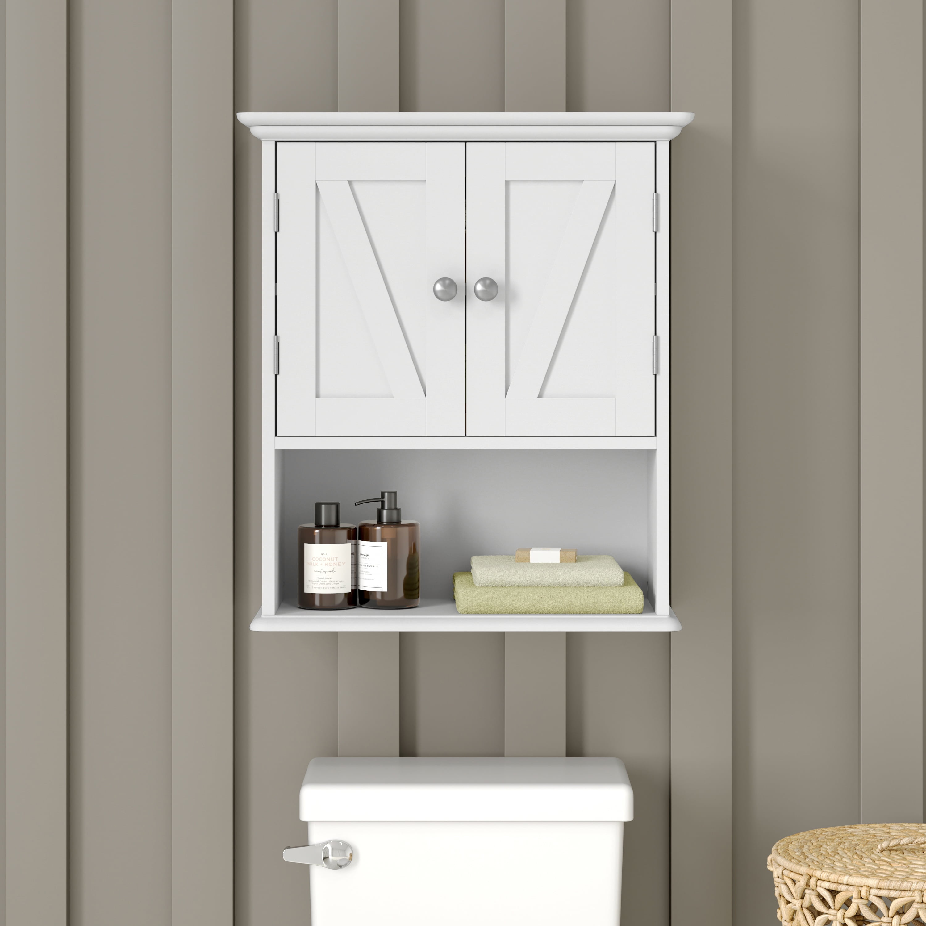 Emma + Oliver Wall Mounted Bathroom Medicine Organizer with