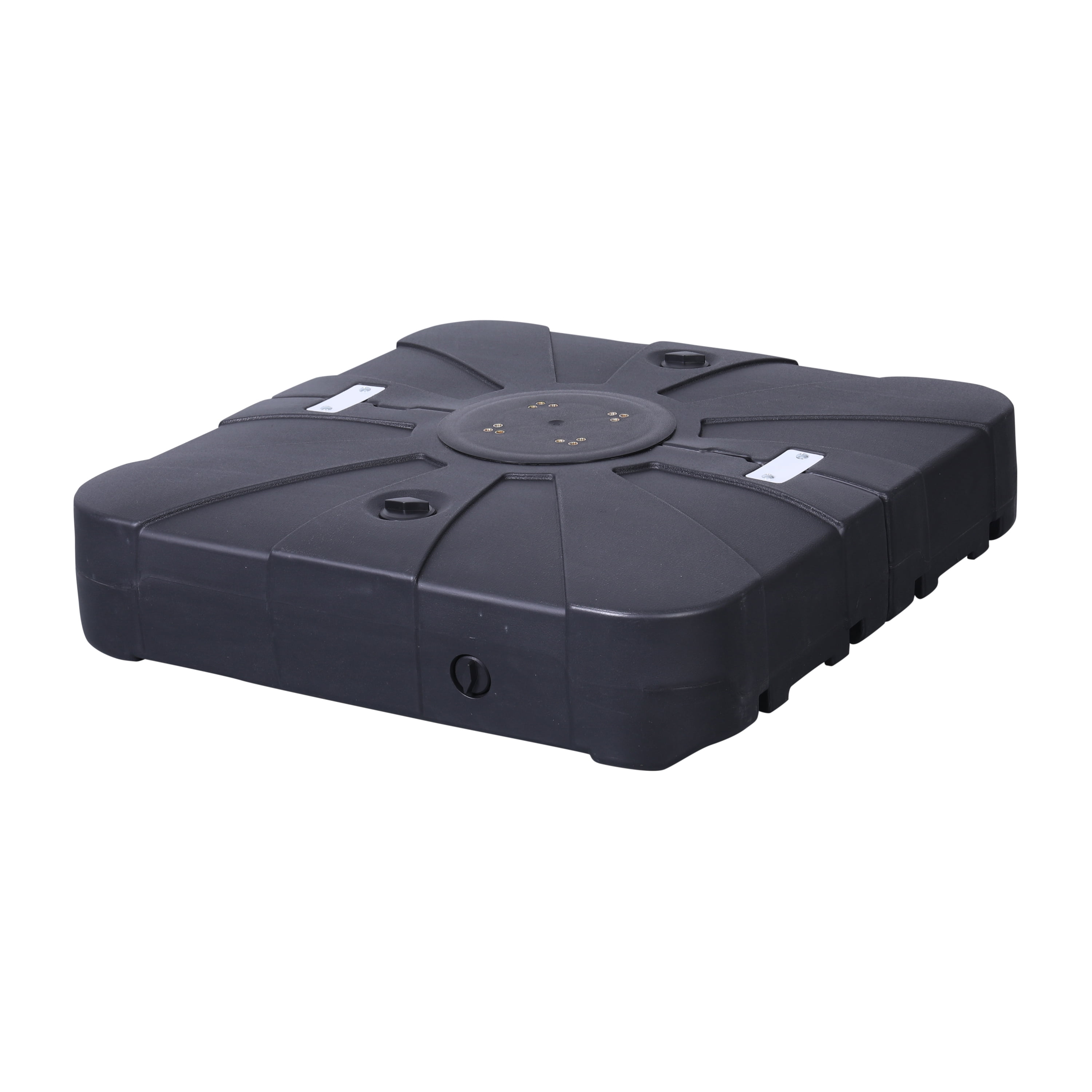 Heavy Duty Black Plastic Offset Umbrella Base with Wheels