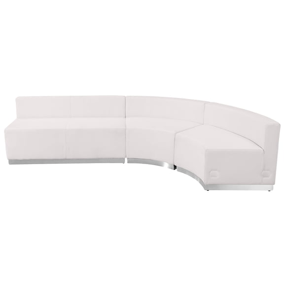 Emma + Oliver White LeatherSoft Reception Configuration, 3 Pieces