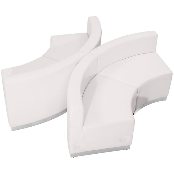Emma + Oliver White LeatherSoft Reception Configuration, 4 Pieces