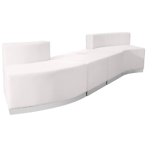 Emma + Oliver White LeatherSoft Reception Configuration, 4 Pieces