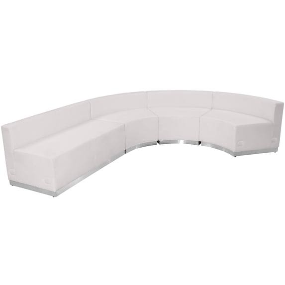 Emma + Oliver White LeatherSoft Reception Configuration, 4 Pieces