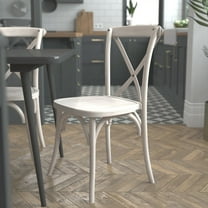 Emma   Oliver White Resin X-Back Chair