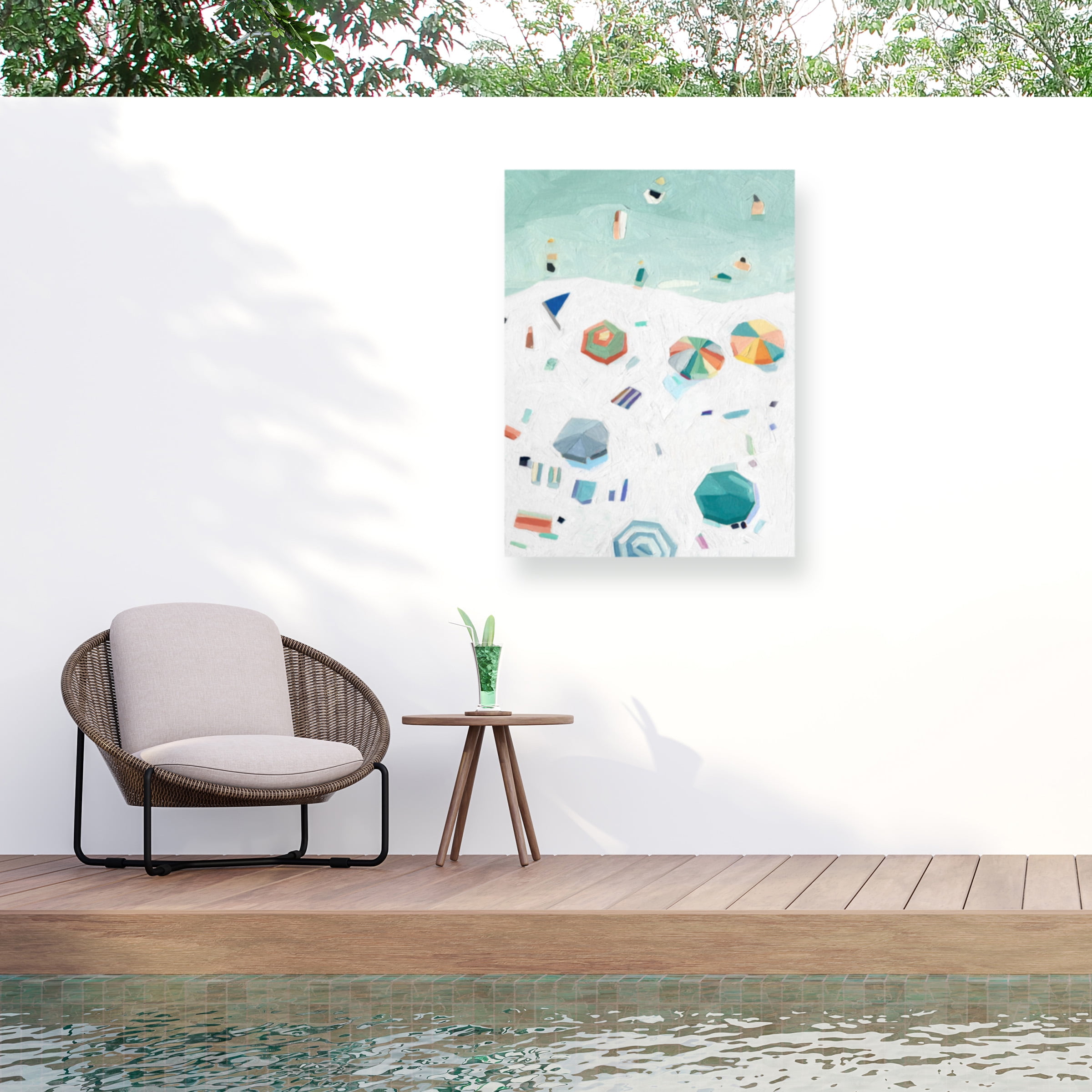 Emma Scarvey 'Beach VIsta II' Outdoor Canvas 32x32