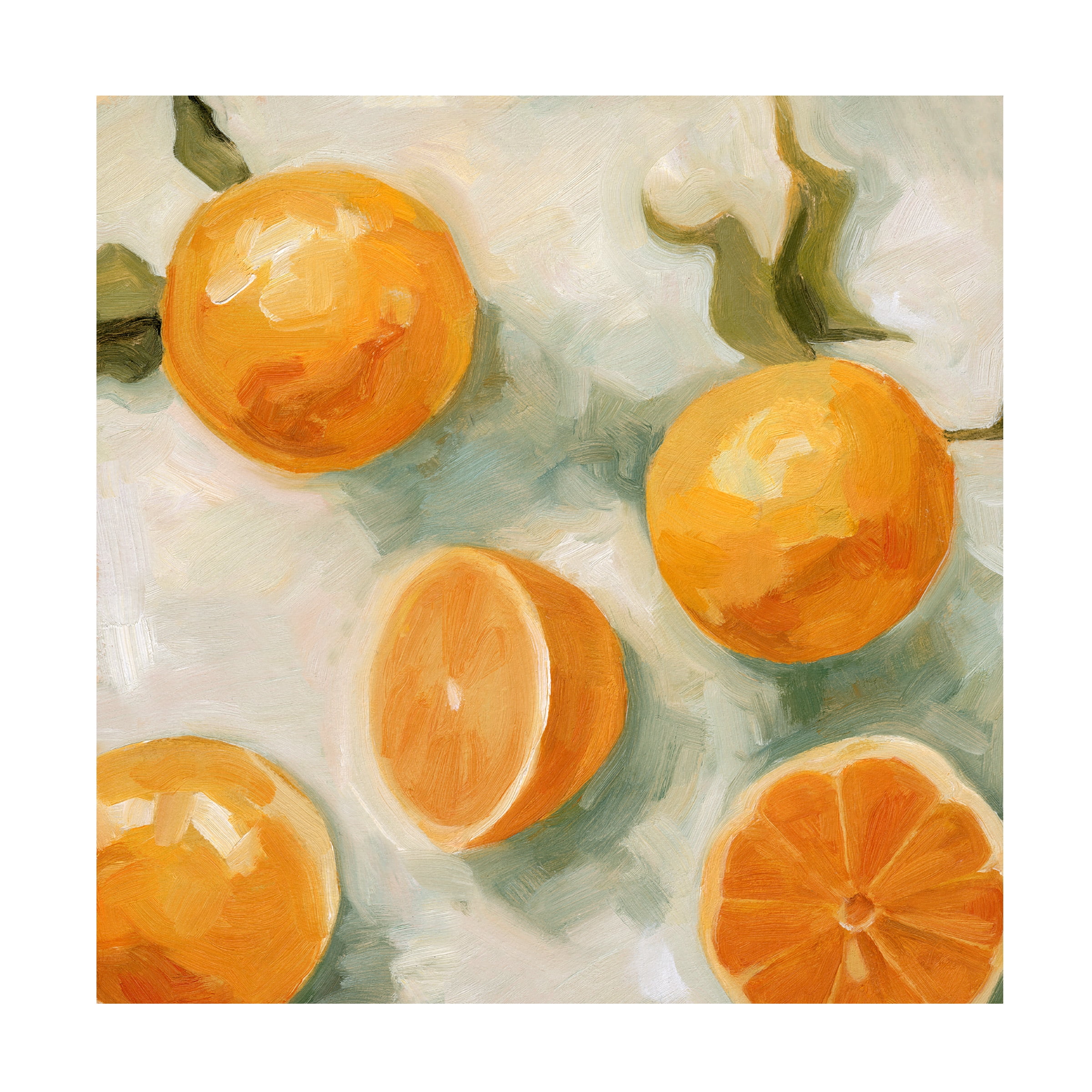 Emma Scarvey Fresh Citrus IV Orange and White Canvas Art