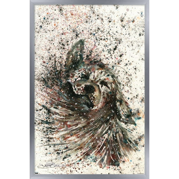 Emma Steel - Wet Dog Wall Poster, 22.375" x 34" Framed