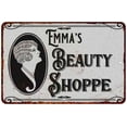 thumbnail image 1 of Emma's Beauty Shoppe Chic Sign Vintage Decor 8x12 Metal Sign 108120021137, 1 of 1