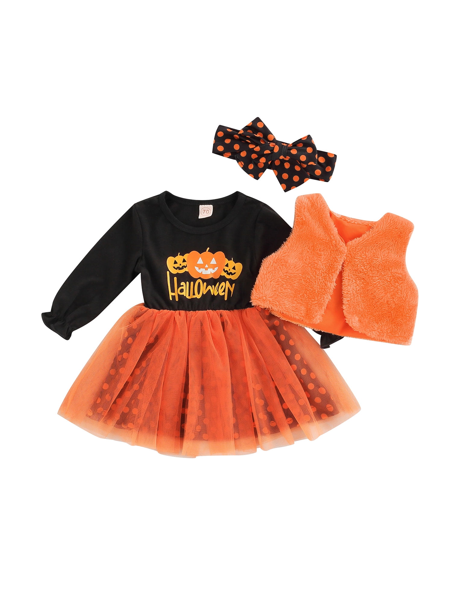 Emmababy Baby Suit Set ONeck Long Sleeve Dress, Waistcoat, and