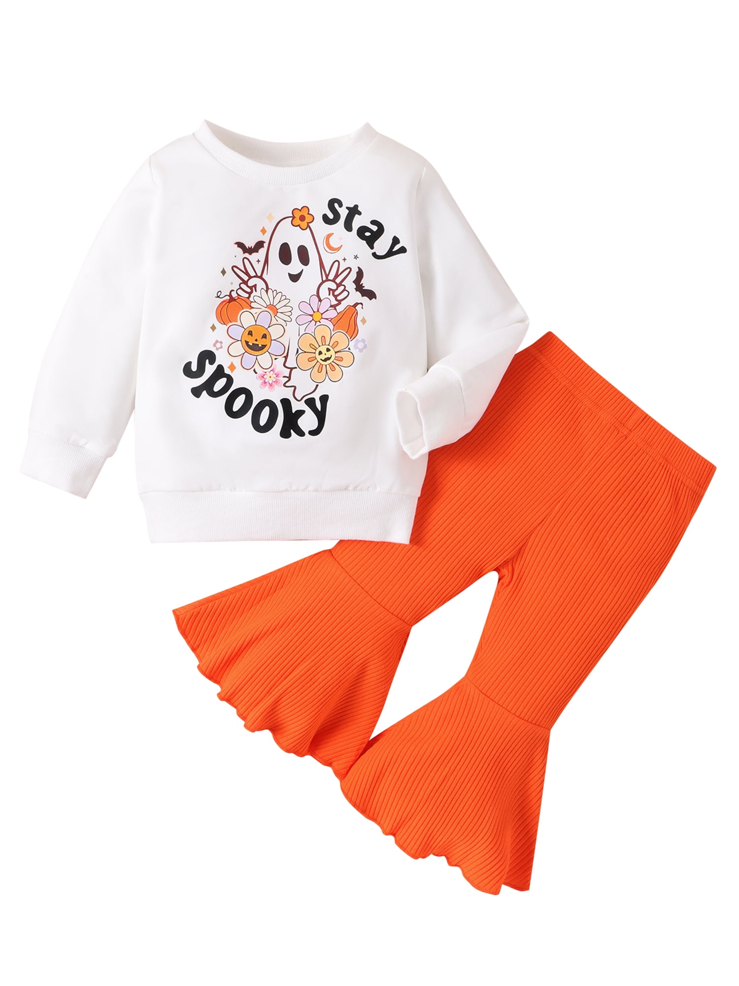 Emmababy Ghostthemed Halloween Clothing Set for Baby Girls