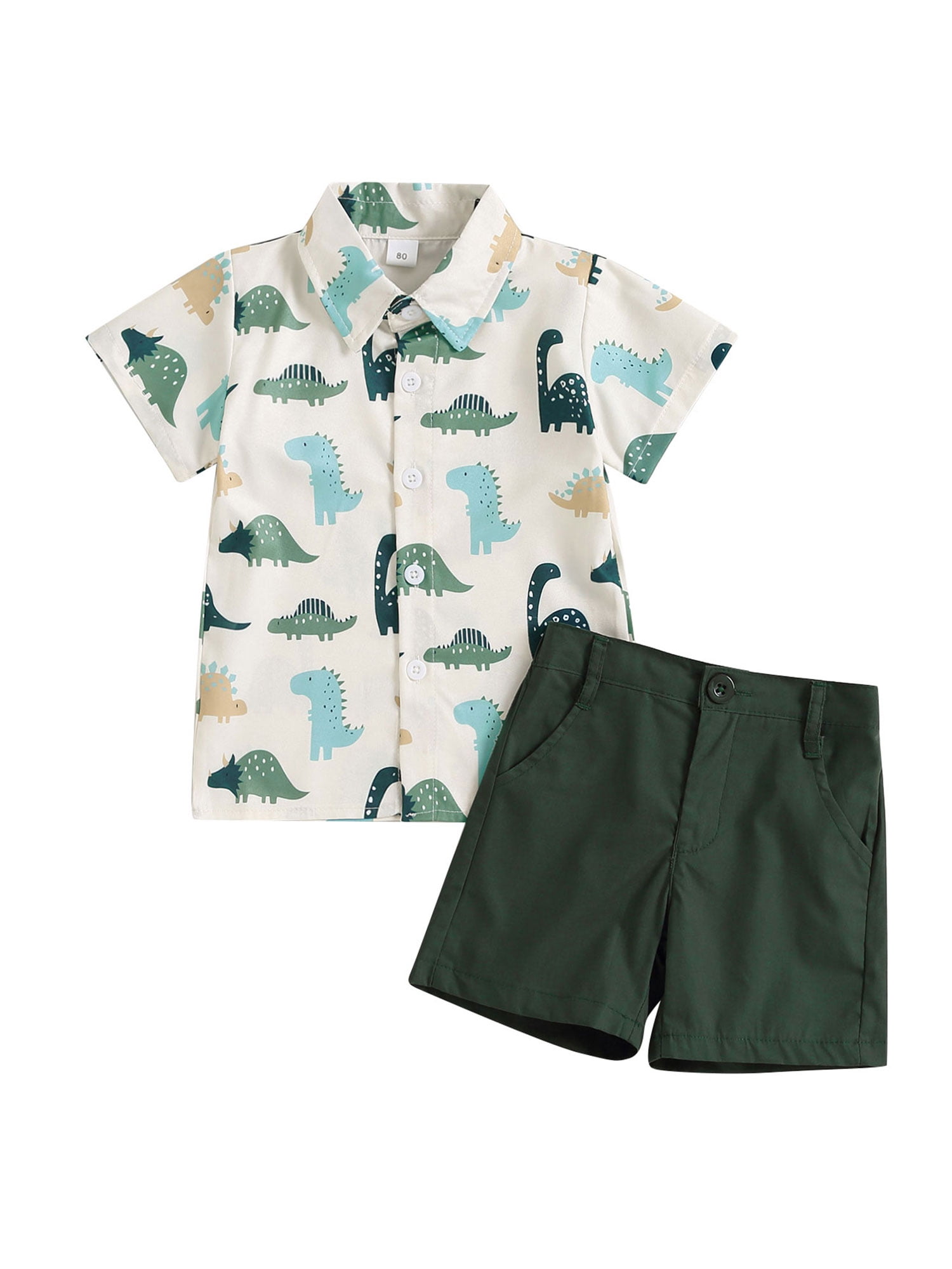 Baby Boy Summer Dress In Cotton Stuff Beautiful Printed Shirt With Jeans Short main image 0