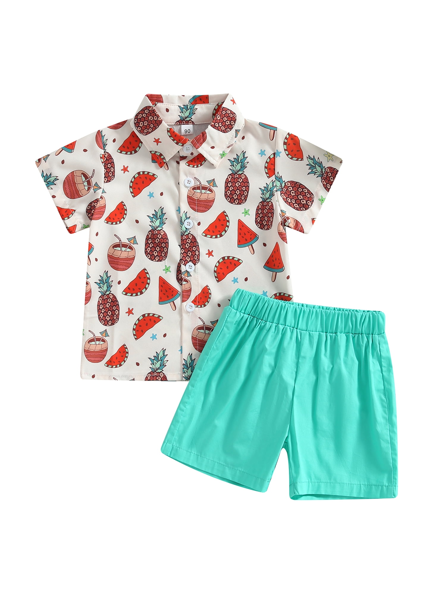 Baby Boy Summer Dress In Cotton Stuff Beautiful Printed Shirt With Jeans Short