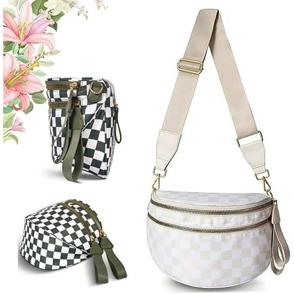Emmafy Crossbody Bag, Emmafy Crossbody Bags for Women, Emmafy the Roomiest Crossbody Bag（Beige Plaid）