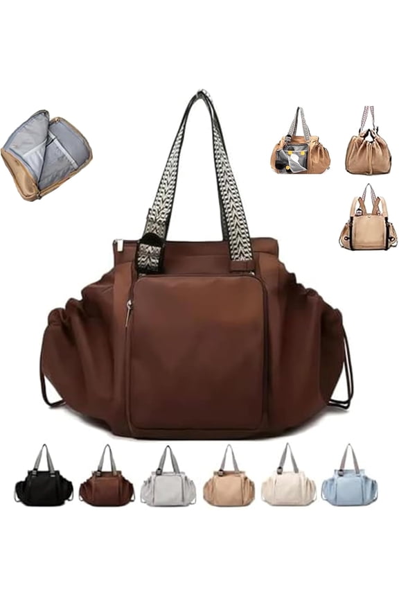 Emmakate Everyday Organizer Bag for Women, Large-Capacity Travel Handbag with 15 Pockets, Multifunctional Carry Tote