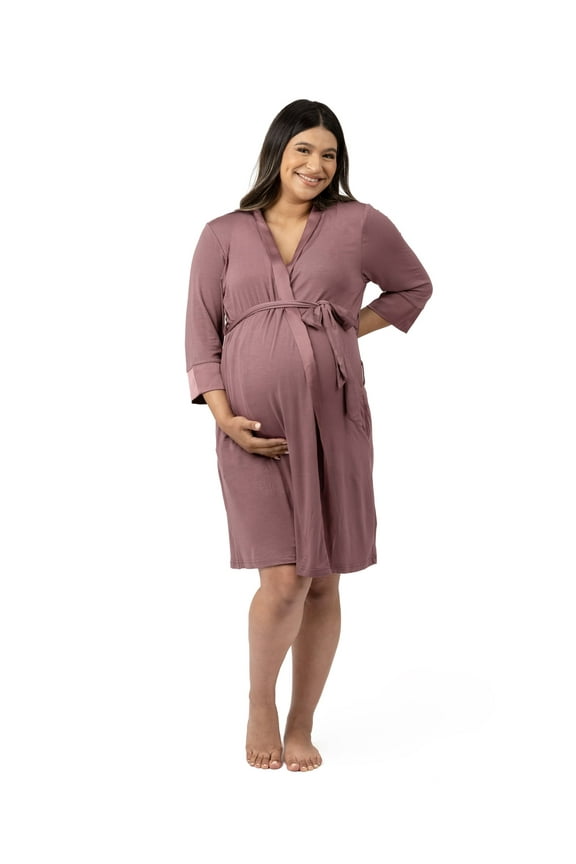 Emmaline Maternity & Nursing Robe Hospital Bag/Delivery Essential (Twilight, Small/Medium)