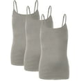 thumbnail image 1 of Emmalise PreTeen Training Bra Camisole Wireless Built in Fabric Support Cami (3Pk Oat, Oat, Oat, Small, 60-90 lbs), 1 of 4