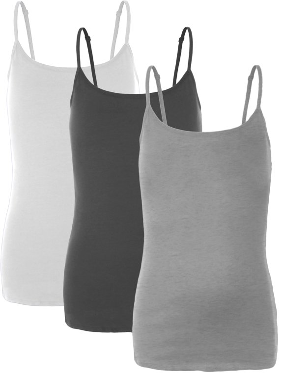 PreTeen Training Bra Camisole Wireless Built in Fabric Support Cami (3Pk White, Chc, H Gray, Med, 90-110 lbs)