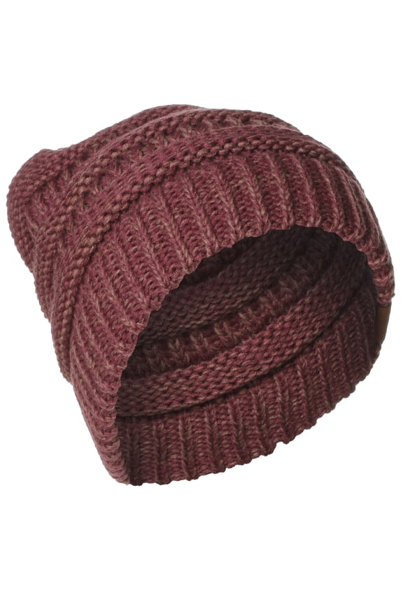 Unisex Soft Stretch Cable Knit Winter Beanie Hat Cap