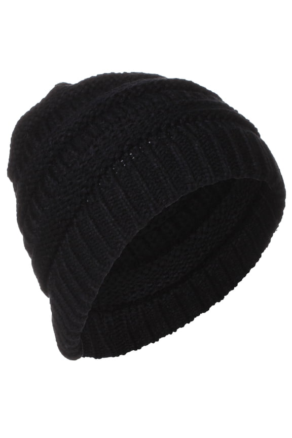 Unisex Soft Stretch Cable Knit Winter Beanie Hat Cap