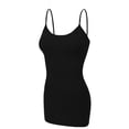 thumbnail image 1 of Essential Basic Women's Basic Casual Long Camisole Adjustable Strap Cami Layering Top, Medium, Black, 1 of 5