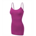 thumbnail image 1 of Essential Basic Women's Basic Casual Long Camisole Adjustable Strap Cami Layering Top, Small, Magenta, 1 of 5