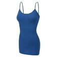 thumbnail image 1 of Essential Basic Women's Basic Casual Long Camisole Adjustable Strap Cami Layering Top, Small, Teal, 1 of 4