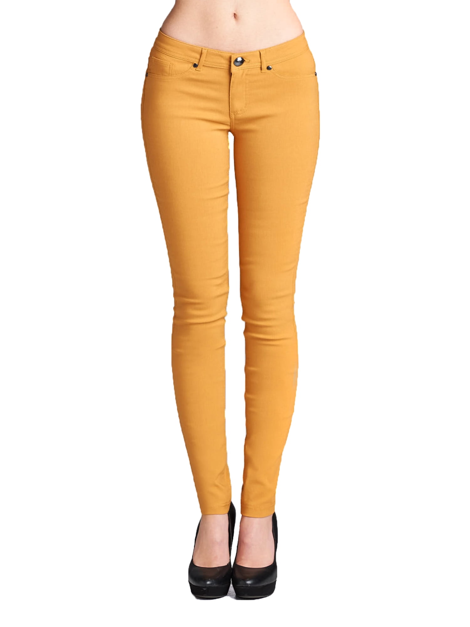 Hassu's women mustard single jersey solid slim fit ankle length legging -  Hassus - 4285057
