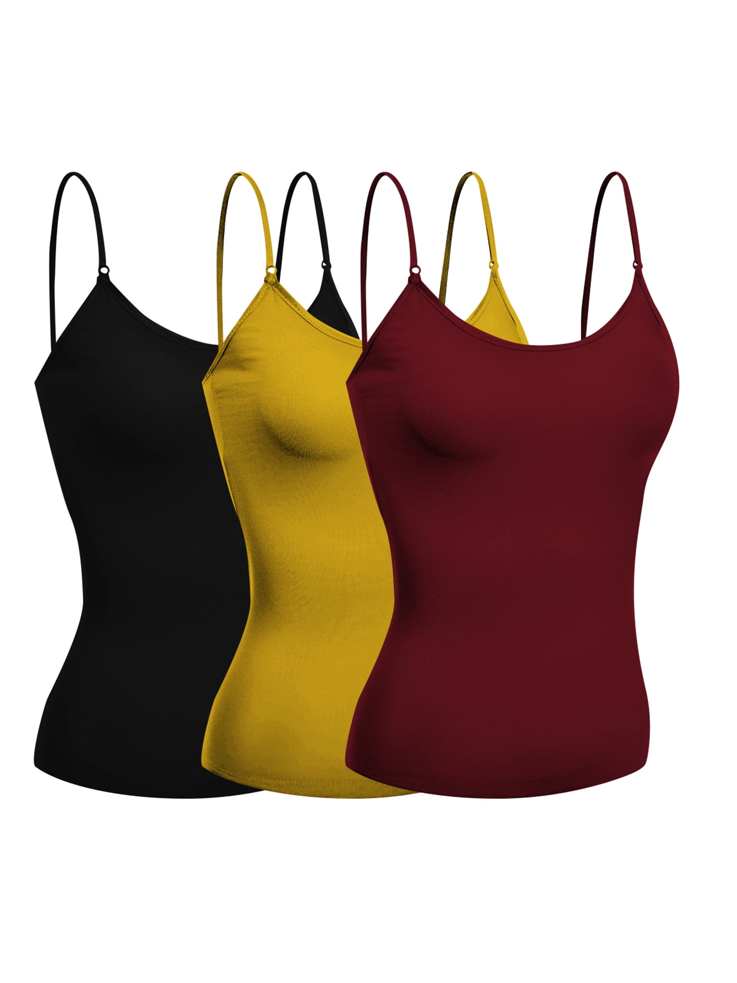 Emmalise Women's Cami With Built-in Bra | Wireless Shelf Bra Tank Top, 95% Cotton, Medium - View #5