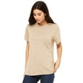 thumbnail image 1 of Emmalise Women's Round Neck Short Sleeve Tru-Fit Tee Shirt, Cream, Large, 1 of 4