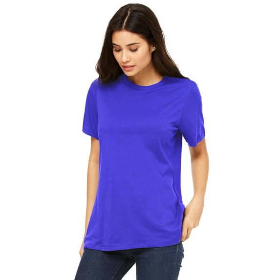 Emmalise Women's Round Neck Short Sleeve Tru-Fit Tee Shirt, Royal, 2X-Large