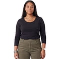 thumbnail image 1 of Emmalise Women's Basic Long Sleeve Crew Neck Casual T-Shirt, Black, 1 of 7