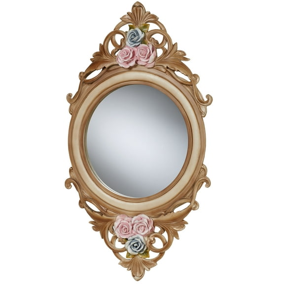 Emmalynn Rose Wall Mirror Multi Pastel Pink Blue Roses