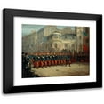 thumbnail image 1 of Emmanuel Auguste Masse 14x12 Black Modern Framed Museum Art Print Titled - Parade on the Boulevard Des Italiens, Crimean Army Troops, December 29, 1855 (1855), 1 of 5
