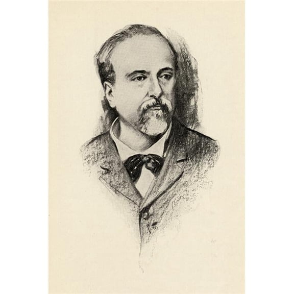 Emmanuel Chabrier 1842-1894 French Composer Portrait by Chase Emerson American Artist 1874-1922 Print, 12 x 18