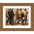 thumbnail image 1 of Emmanuel Zairis 2x Matted 24x20 Gold Ornate Framed Art Print 'Fishermen', 1 of 2