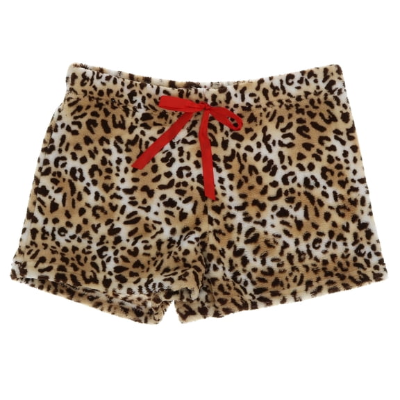 Emme Jordan Junior's Fuzzy Pajama Shorts - Classic Cheetah, Medium