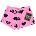 thumbnail image 1 of Emme Jordan Junior's Fuzzy Plush Pajama Shorts - Love In Hearts Pink - Large, 1 of 3